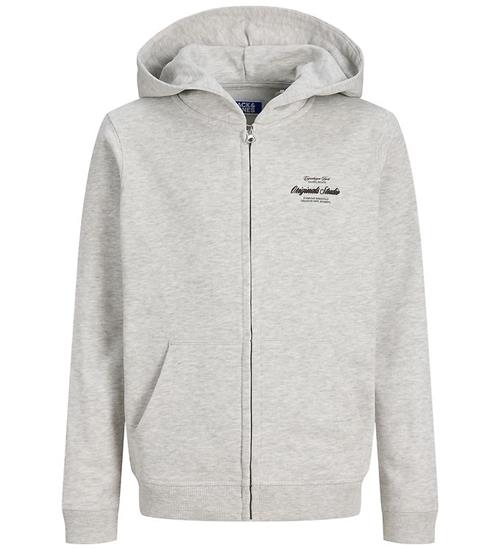 Jack & Jones Hættetrøje m. Lynlås - JorNorrebro - White Melange