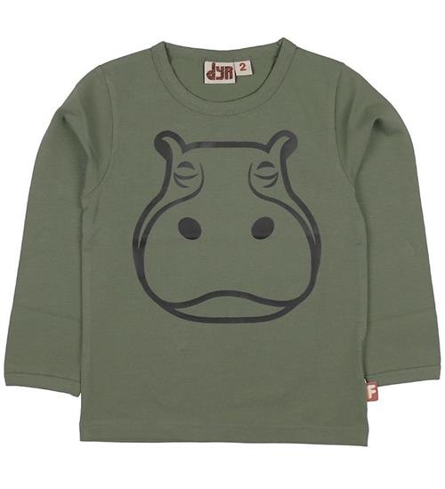 DYR Bluse - Roar T - Grøn m. Flodhest