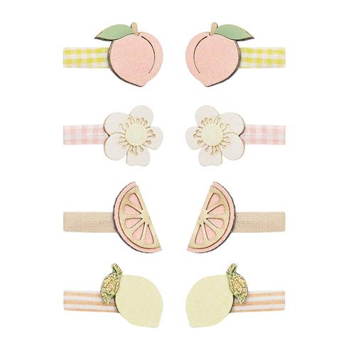 Mimi & Lula Mini Citrus Peaches And Cream 8 Hårklemmer Multi  Multi-3-8  years  Lyserød  3-8 år  Piger