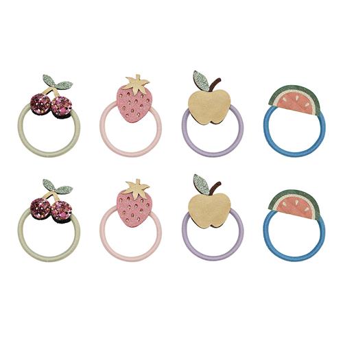 Mimi & Lula Mini Fruit Salad Spring On The Farm 8-pak Hårponyer Multi  Multi  One Size  Lyserød  One Size 3-8 Years Piger