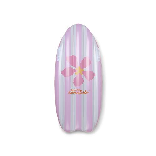 Swim Essentials Surfboard Poolmadras Med Håndtag Pink Flower Market  Pink Flower  120 cm  Lilla  120 cm 6 Y+ Drenge, Piger