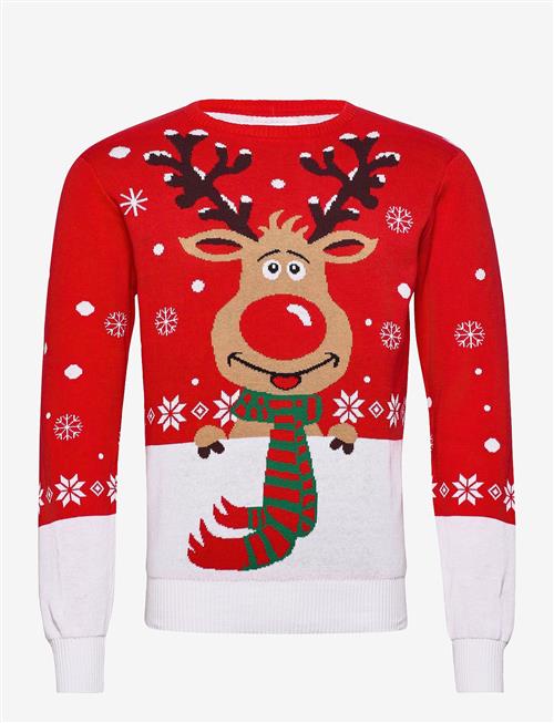 Happy Seasons | Rudolfs Julesweater Rød | XXL