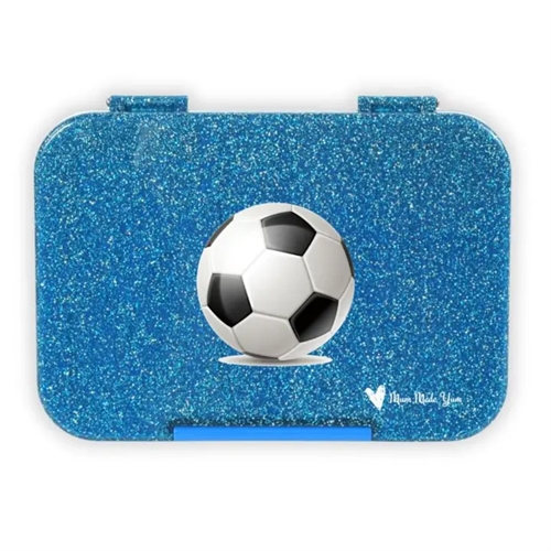 MUM MADE YUM Bento Madkasse Medium Glitrende Blå Fodbold