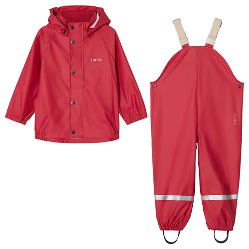Kuling San Marino Uforet Regnsæt Apple Red Apple Red-122/128 cm  Rød  122/128 cm  Drenge, Piger