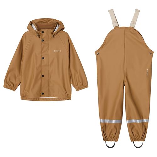 Kuling San Marino Uforet Regnsæt Caramel Brown Caramel Brown-122/128 cm  Brun  122/128 cm  Drenge, Piger