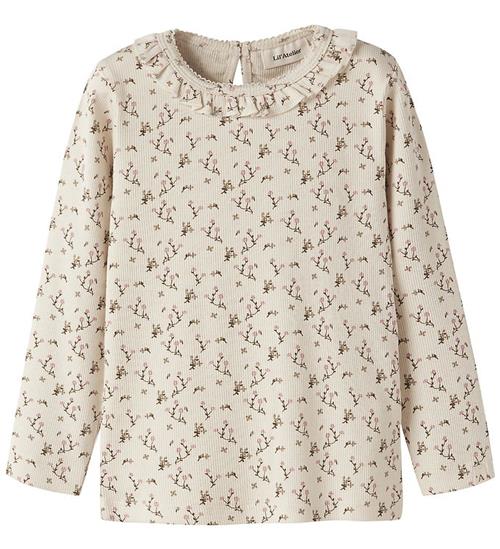 Lil Atelier Bluse - Rib - NmfLago - Turtledove/Rose Flower