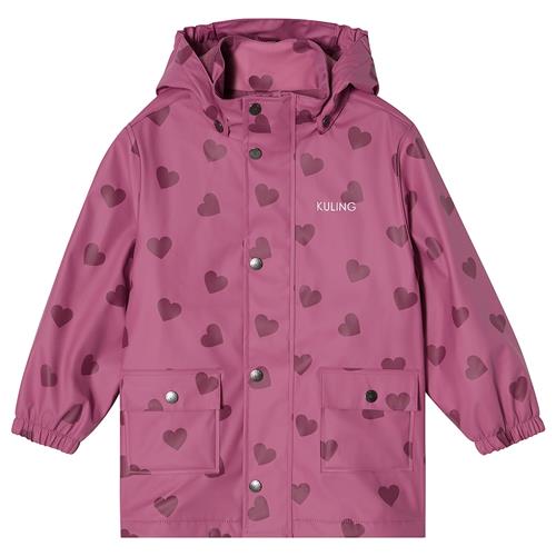 Kuling Orust Foret Regnfrakke Mauve Hearts  Mauve Hearts-98/104 cm  Lyserød  98/104 cm  Drenge, Piger