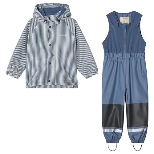 Kuling Ottawa Foret Regnsæt Thin Stripe Blue  Thin Stripe Blue-74/80 cm  Blå  74/80 cm  Drenge, Piger