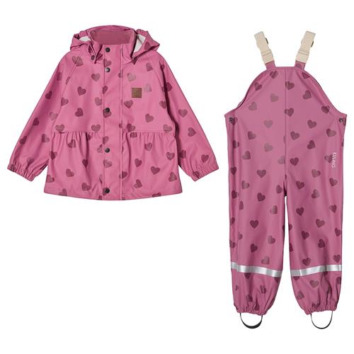 Kuling Toulouse Uforet Regnsæt Mauve Hearts  Mauve Hearts-122/128 cm  Lyserød  122/128 cm  Piger