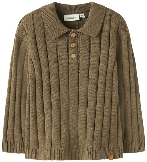 Lil' Atelier Polobluse - Strik - Loose - NmmLomon - Kangaroo