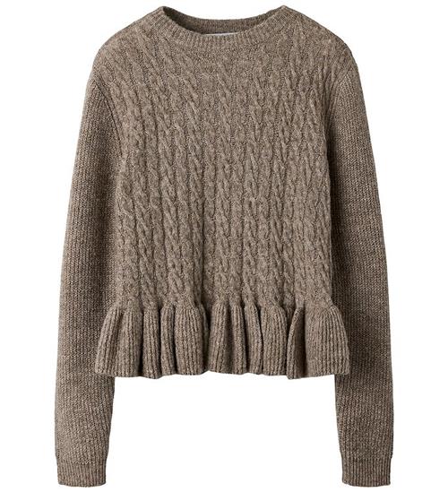 Name It Bluse - Strik - NkfLinda - Taupe Gray