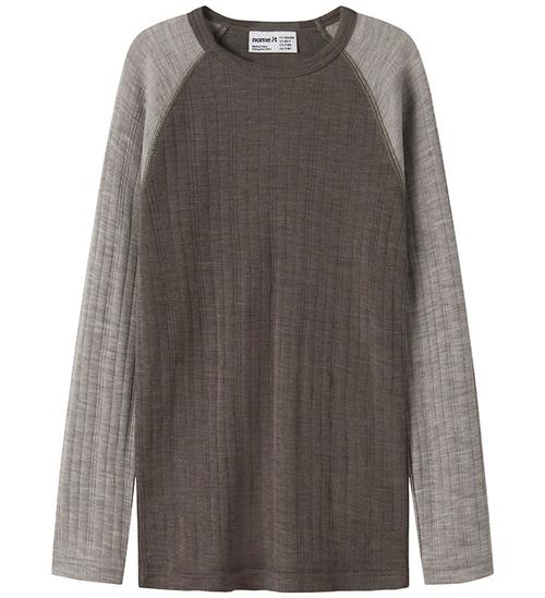 Name It Bluse - Uld - NkmWang - Morel/Satellites Sleeve