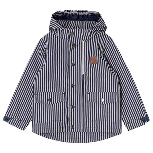Kuling Stockholm Skaljakke Navy Taupe Stripe  Navy/Taupe Stripe-110 cm  Marineblå  110 cm  Drenge, Piger