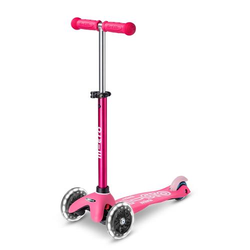 Micro Mini Deluxe LED Løbehjul Pink  Pink One Size  Lyserød  One Size  Drenge, Piger