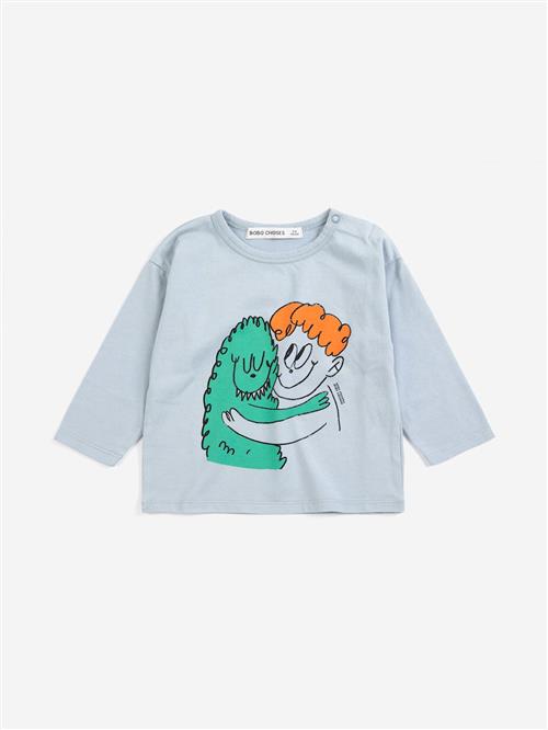 Bobo Choses Hug Hairy Monster T-shirt Light Blue  Light Blue 18 Months  Blå  18 måneder  Drenge, Piger