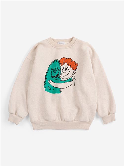 Bobo Choses Hug Hairy Monster Sweatshirt Beige  Beige 2-3 Y  Beige  2-3 år  Drenge