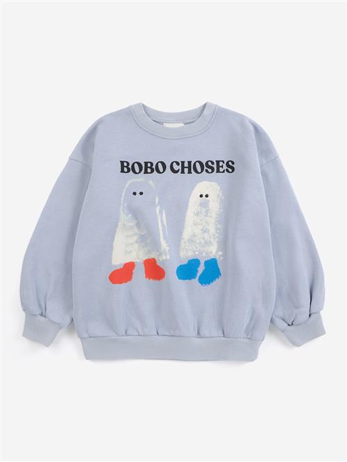 Bobo Choses Booty Ghosts Sweatshirt Light Blue  Light Blue 4-5 Y  Blå  4-5 år  Drenge