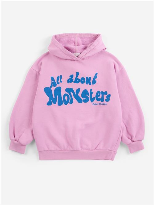Bobo Choses All About Monsters Hættetrøje Pink  Pink 2-3 Y  Lyserød  2-3 år  Piger