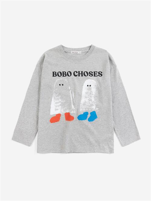 Bobo Choses Booty Ghosts T-shirt Heather Grey  Heather Grey 6-7 Y  Grå  6-7 år  Drenge
