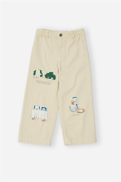 Bobo Choses Everyday Ghosts Bukser I Twill Offwhite  Offwhite 2-3 Y  Hvid  2-3 år  Piger