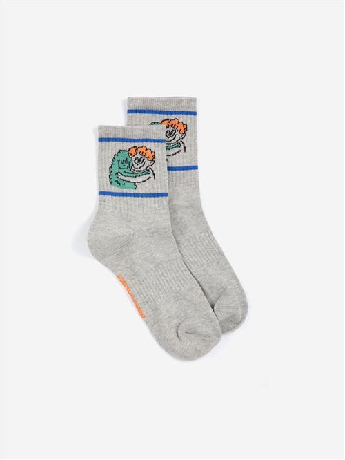 Bobo Choses Hug Hairy Monster Korte Sokker Light Heather Grey  Light Heather Grey 29-31 EU  Grå  29-31 EU  Drenge