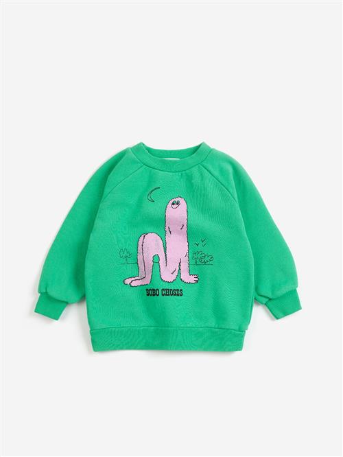 Bobo Choses Long Pinky Puff Sweatshirt Green  Green 2 Y  Grøn  2 år  Drenge, Piger