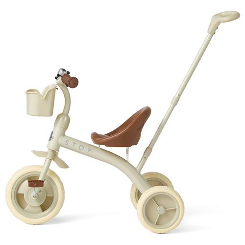 Stoy Vintage Trehjulet Cykel Med Forældrehåndtag Beige  Beige 2-4 Y  Beige  2-4 år  Drenge, Piger