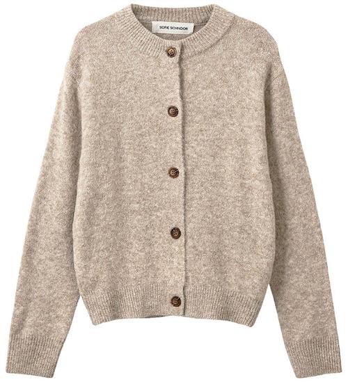 Se Sofie Schnoor Cardigan - Strik - MauraSy - Beige Melange hos KidsWorld