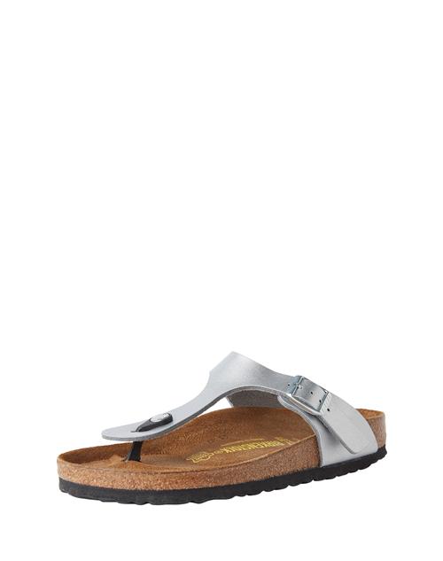 BIRKENSTOCK Pantoletter 'Gizeh'  sølv