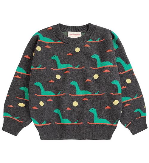 Bobo Choses Bluse - Strik - Lake Monster - Dark Heather Grey