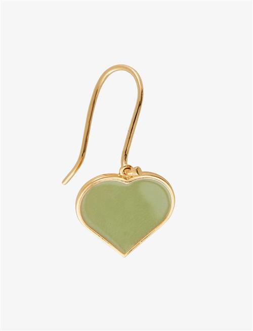 Design Letters | Big Heart Enamel Ear Hanger Gold 1 Pcs (15Mm) | ONE SIZE