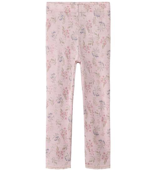 Name It Leggings - Uld - NmfWang - Violet Ice/Flowers + Leaves