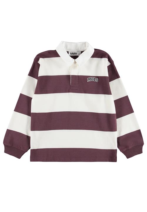 Molo GOTS Relz Poloshirt Day Stripe  Day Stripe 122 cm  Hvid  122 cm  Drenge