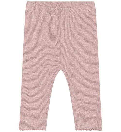 Fixoni Leggings - Rib - Pale Mauve Melange