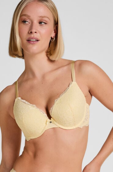 Hunkemöller Formstøbt pushup-bøjle-bh Marine Gul
