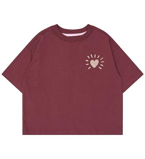 The New T-Shirt - TnVioletta - Burgundy m. Print