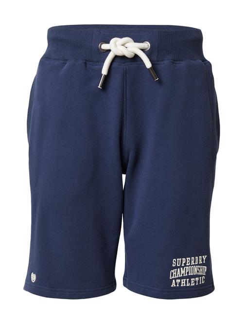Superdry & Co Bukser 'VINTAGE GYM ATHLETIC'  mørkeblå / naturhvid