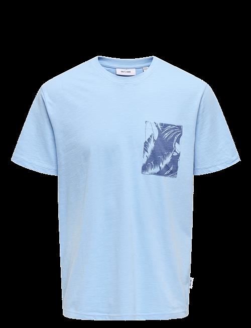 ONLY & SONS | Onsperry Life Reg Leaf Ss Pockettee Noos | XS