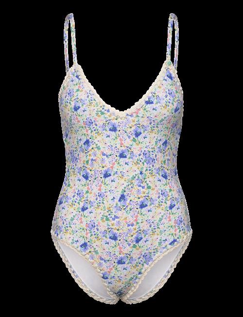 Malina | Nila V-Neck Crochet Trimmed Swimsuit | L