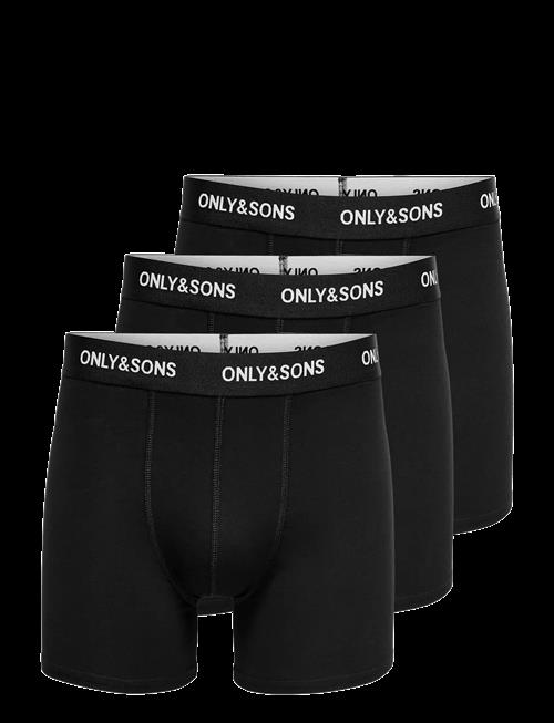 ONLY & SONS | Onsfitz Solid Black Boxer 3Pack Noos | L