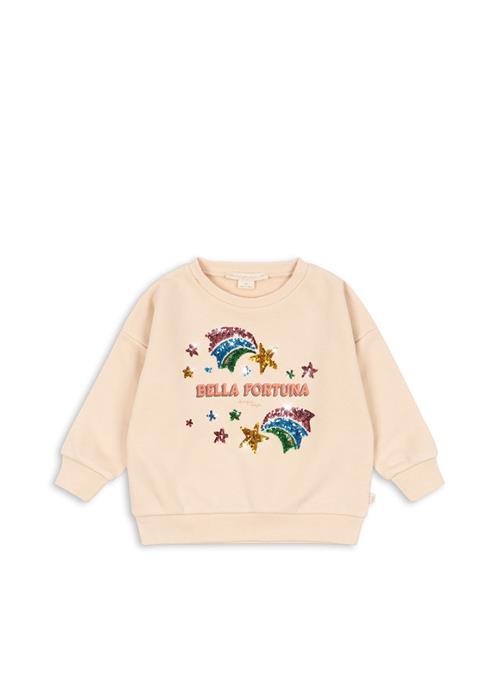 Konges Sløjd Lou Sweatshirt Med Pailletter Buttercream  Buttercream-9M  Hvid  9 måneder  Piger