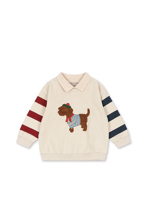 Konges Sløjd Spotty Sweatshirt Brown Rice  Brown Rice-3Y  Hvid  3 år  Drenge