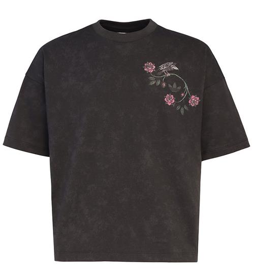 adidas Originals T-shirt - GFX - Sort m. Tornerose