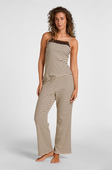 Hunkemöller Pyjamassæt med Blonder Brun