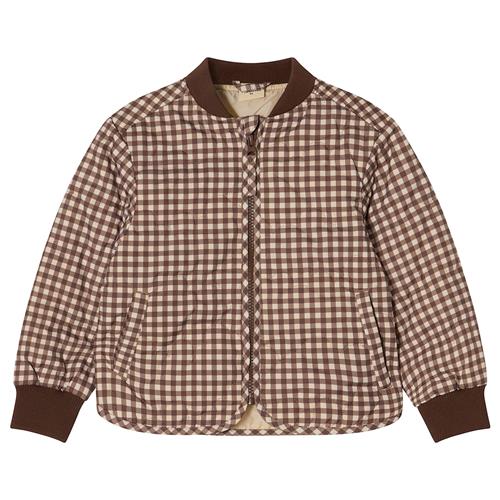 Kuling Lille Vatteret Jakke Brown Gingham Brown Gingham-104 cm  Brun  104 cm  Drenge, Piger