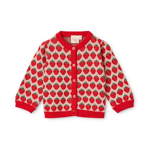 Flöss Line Cardigan Blossom Pink Berry  Blossom Pink Berry 104 cm  Lyserød  104 cm  Piger