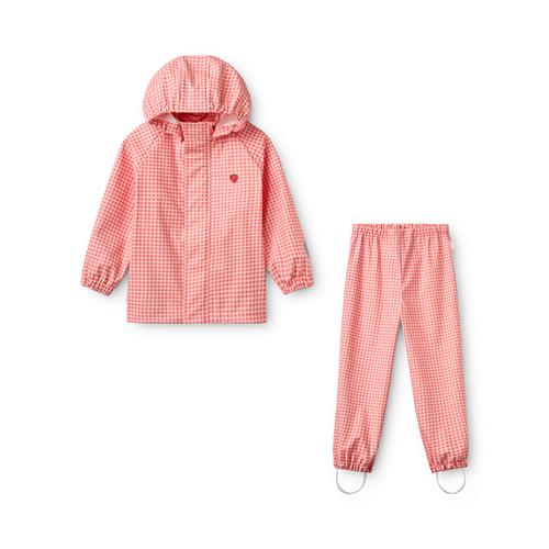 Flöss Dew Regntøjssæt Pink Rose Gingham  Pink Rose Gingham 3-4 Y  Lyserød  3-4 år  Piger
