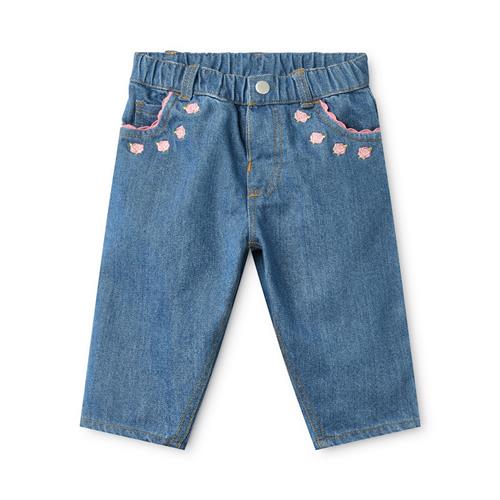 Flöss Monique Jeans Mid Blue  Mid Blue 104 cm  Blå  104 cm  Drenge
