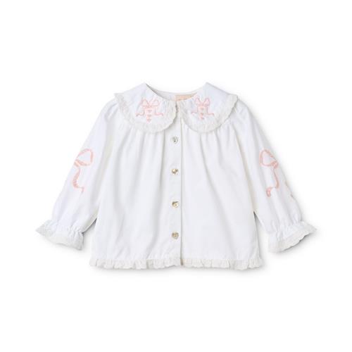 Flöss Emmy Bluse White  White 110 cm  Hvid  110 cm  Piger