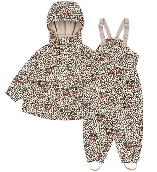 Konges Sløjd Regntøj m/u Seler/Fleece - PU - Rainy Palme - Leo C